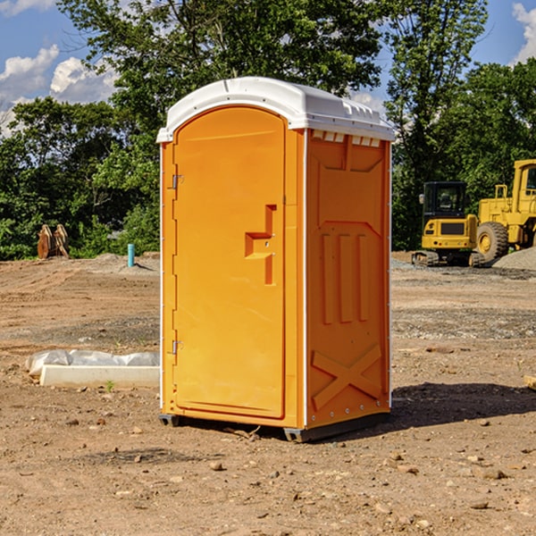 how often are the portable toilets cleaned and serviced during a rental period in Bell Acres